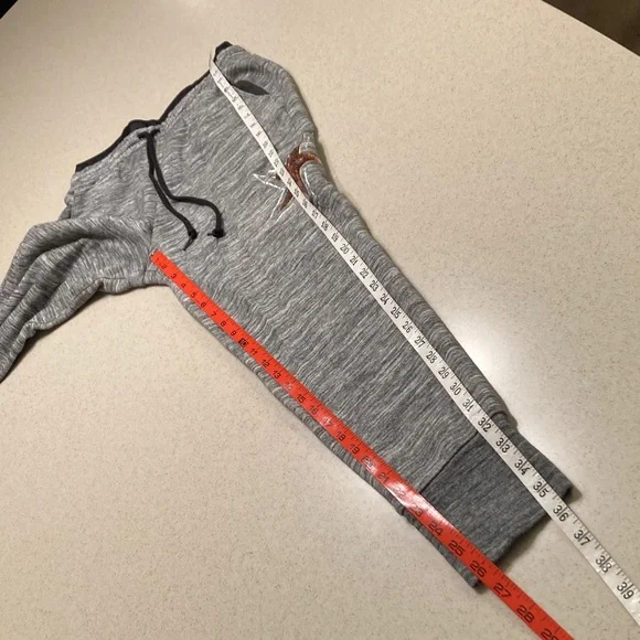 PINK Victoria's Secret Gray Joggers with Star Design Bling Women Size S - Picture 7 of 14